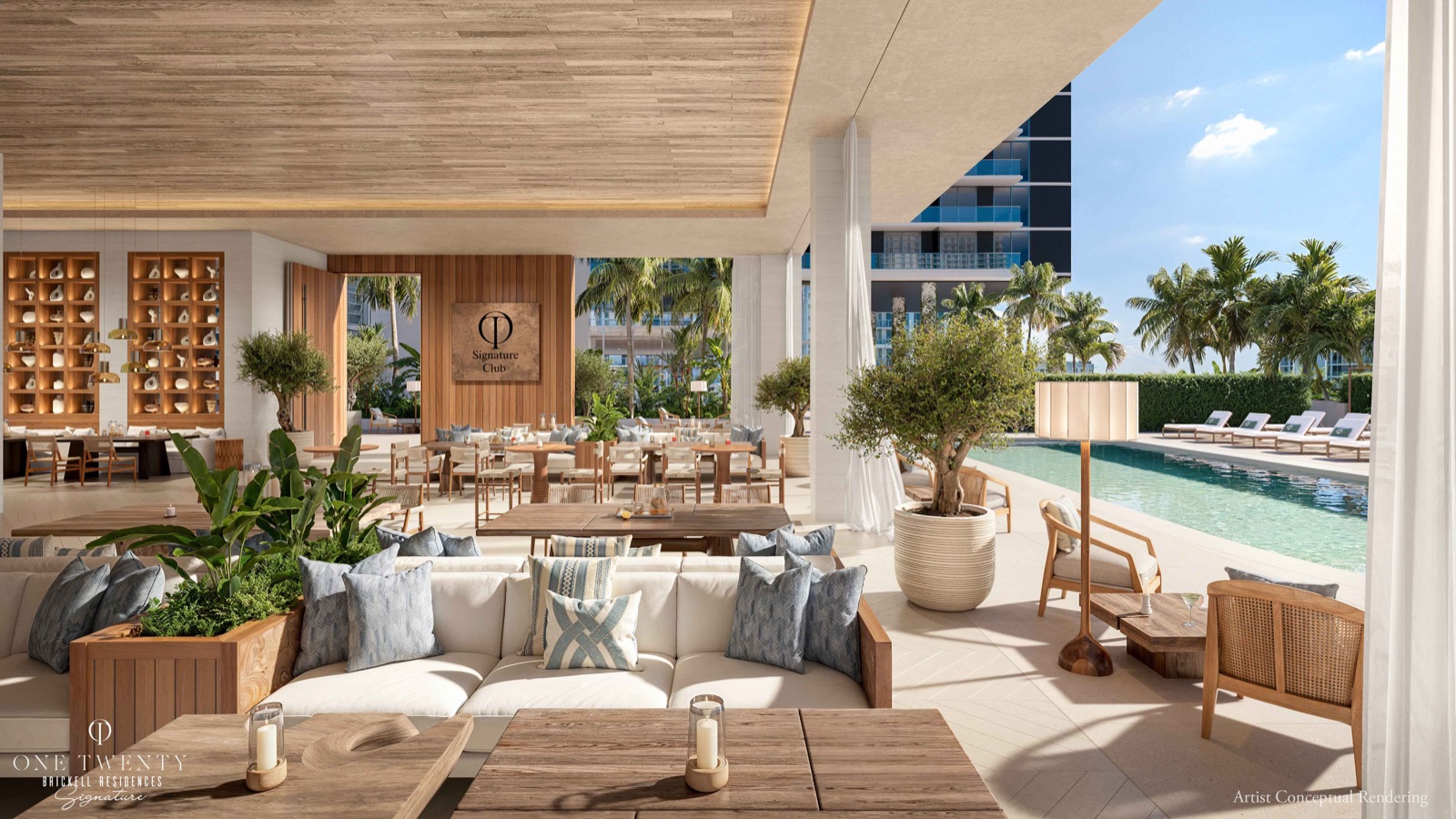 The One Twenty Signature Club — a private members-style owners' lounge.